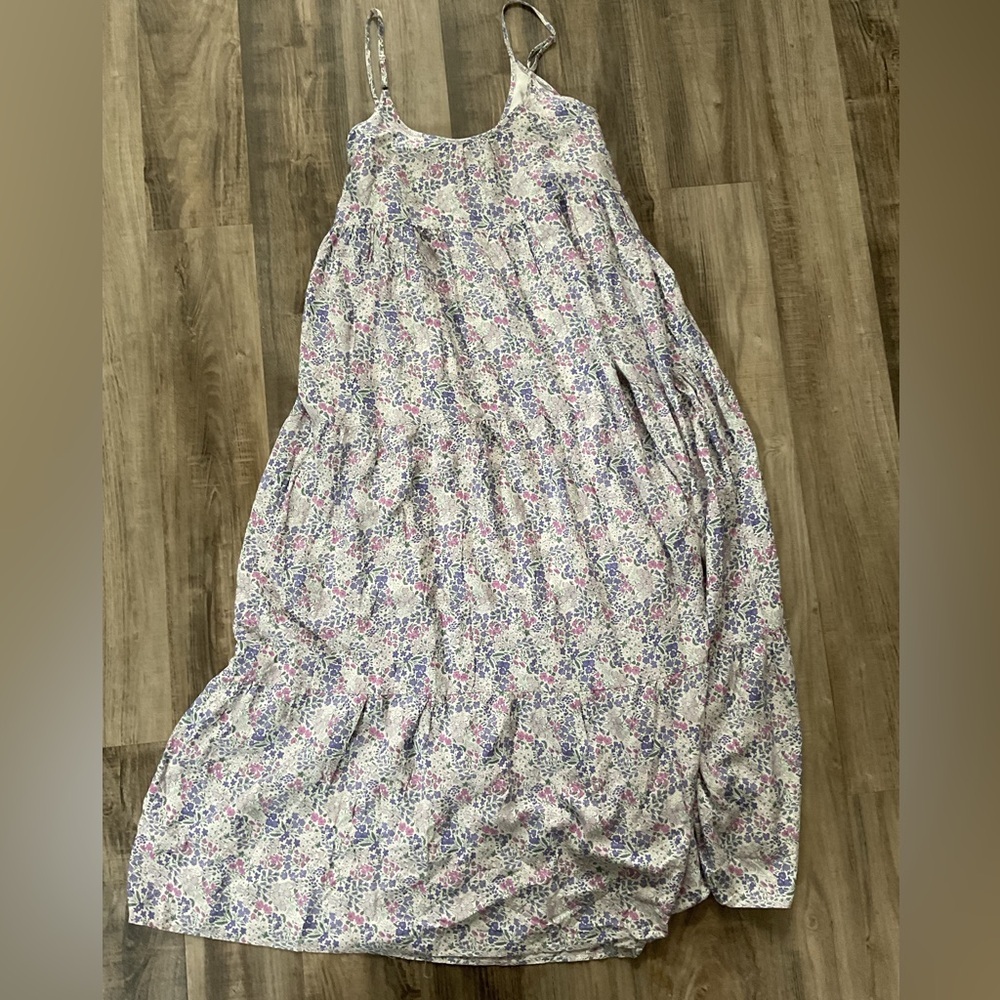 Storia Purple Floral Print Maxi Dress Size M - Picture 3 of 4